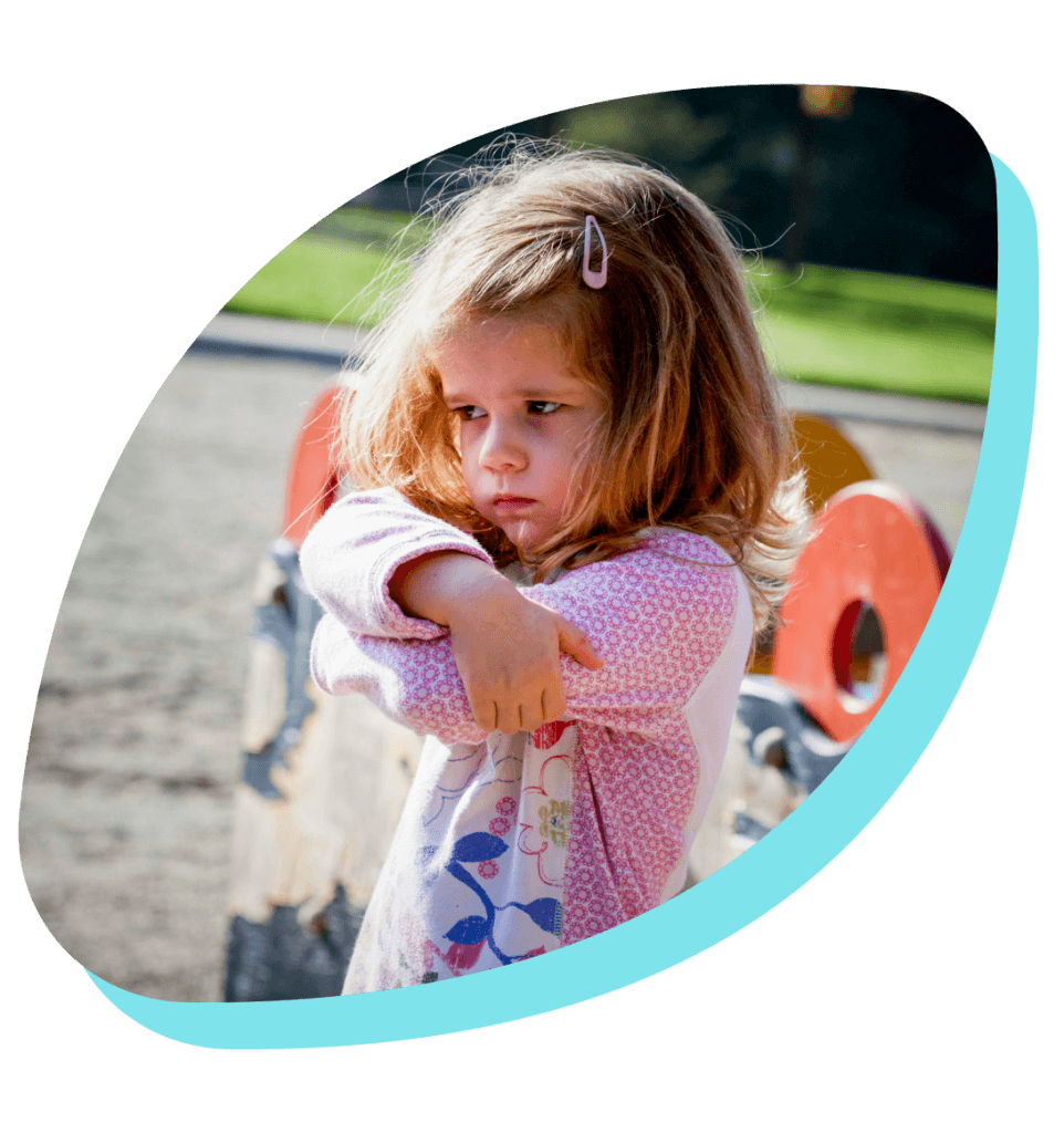 angry young child petal frame